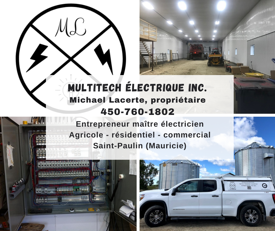 Multitech électrique inc. | 2494 Rue Plourde, Saint-Paulin, QC J0K 3G0, Canada | Phone: (819) 268-3131
