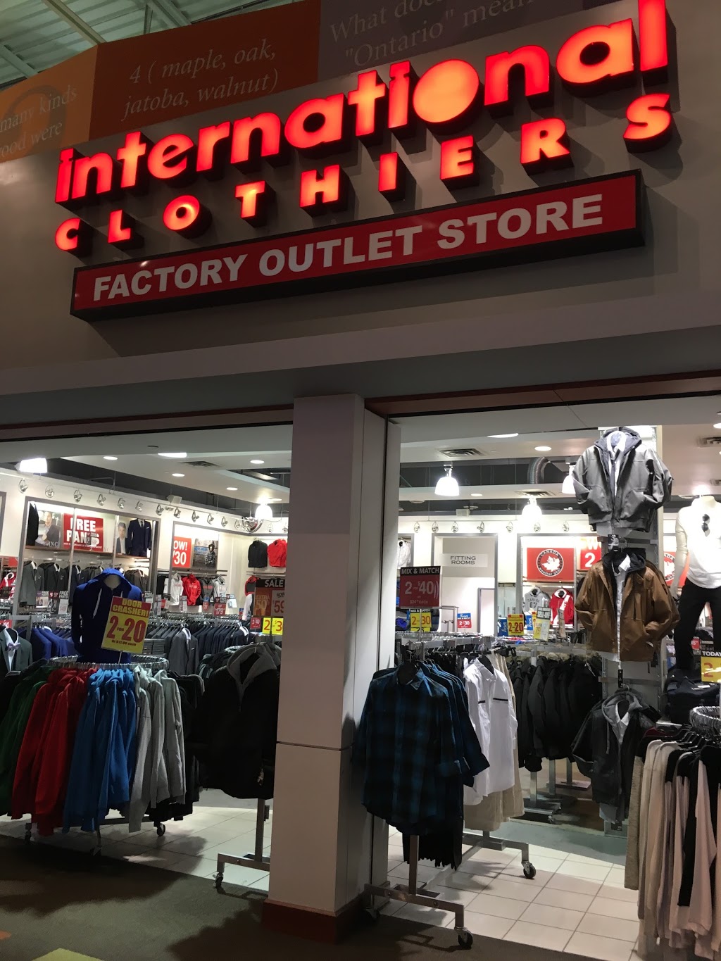 International Clothiers | 1 Bass Pro Mills Dr, Concord, ON L4K 5W4, Canada | Phone: (905) 761-9687
