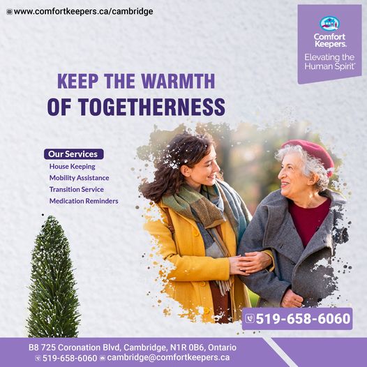Comfort Keepers Senior Care,Cambridge | 725 Coronation Blvd B8, Cambridge, ON N1R 0B6, Canada | Phone: (519) 658-6060