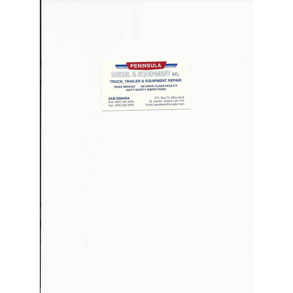 Peninsula Diesel & Equipment Inc | 946 Line 8 Rd, Niagara-on-the-Lake, ON L0S 1J0, Canada | Phone: (905) 262-4000