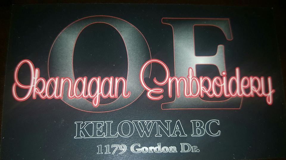 Okanagan Embroidery | 1179 Gordon Dr, Kelowna, BC V1Y 7B1, Canada | Phone: (778) 484-2111