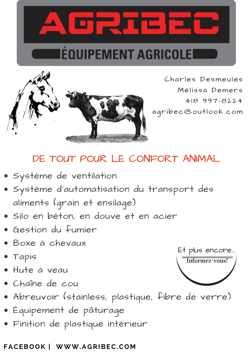 Agribec | 5442 Chem. Royal, Saint-Jean-de-lÎle-dOrléans, QC G0A 3W0, Canada | Phone: (418) 997-8224