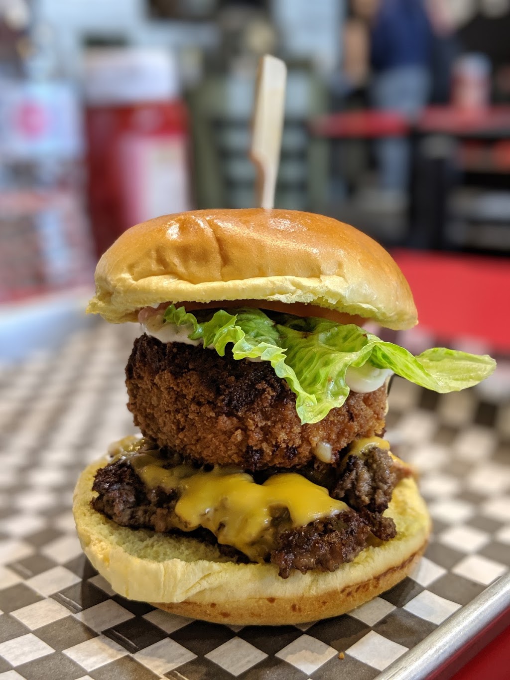Top Gun burger | 3-5955 Latimer Dr, Mississauga, ON L5V 0B7, Canada | Phone: (905) 542-0999