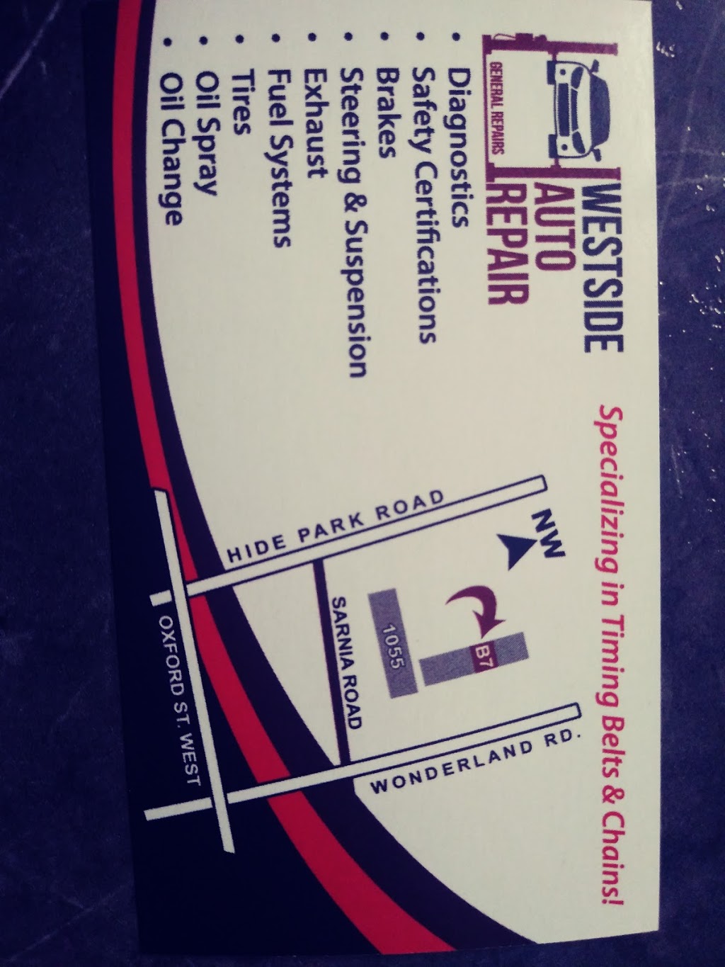 Westside Auto Repair | 1055 Sarnia Rd Unit B7, London, ON N6H 5J9, Canada | Phone: (519) 474-2886