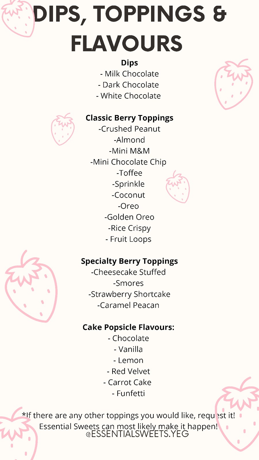Essential Sweets | 1031 173 St SW, Edmonton, AB T6W 3E4, Canada | Phone: (639) 840-0550