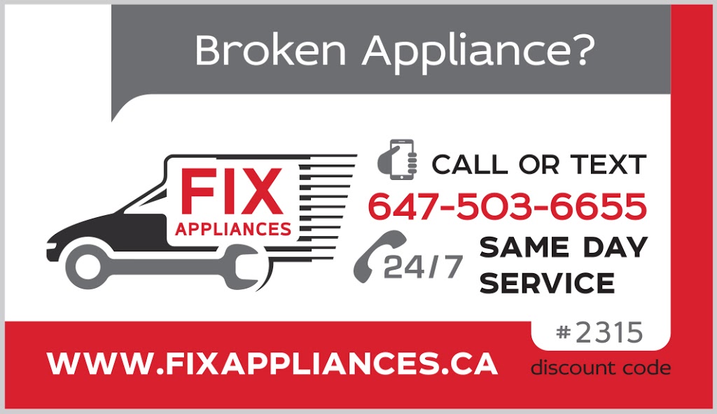 Fix Appliances CA Barrie | 7 Gadwall Ave, Barrie, ON L4N 8X6, Canada | Phone: (705) 300-2380