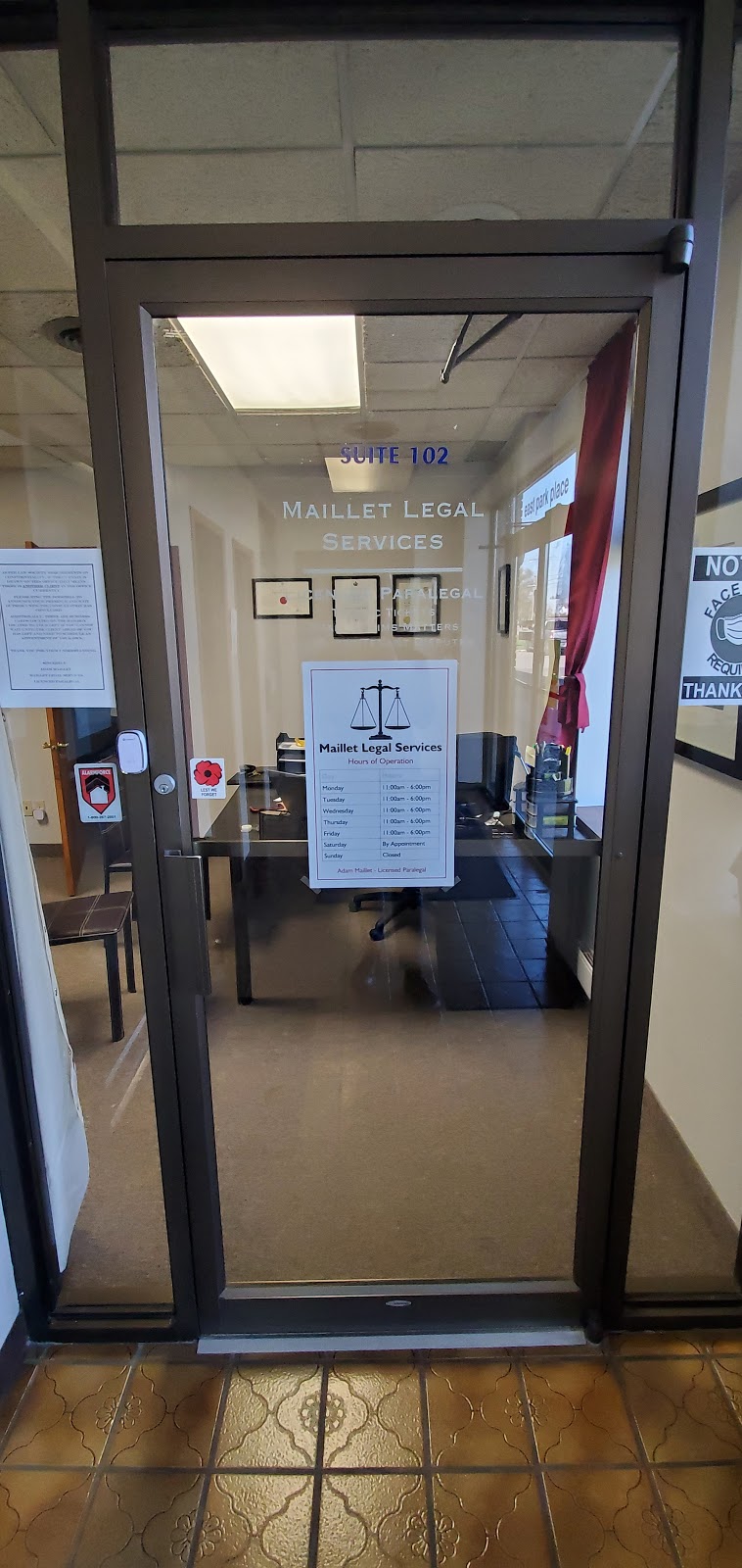 Maillet Legal Services | 392 Park Ave E, Chatham, ON N7M 5Y5, Canada | Phone: (519) 990-2635