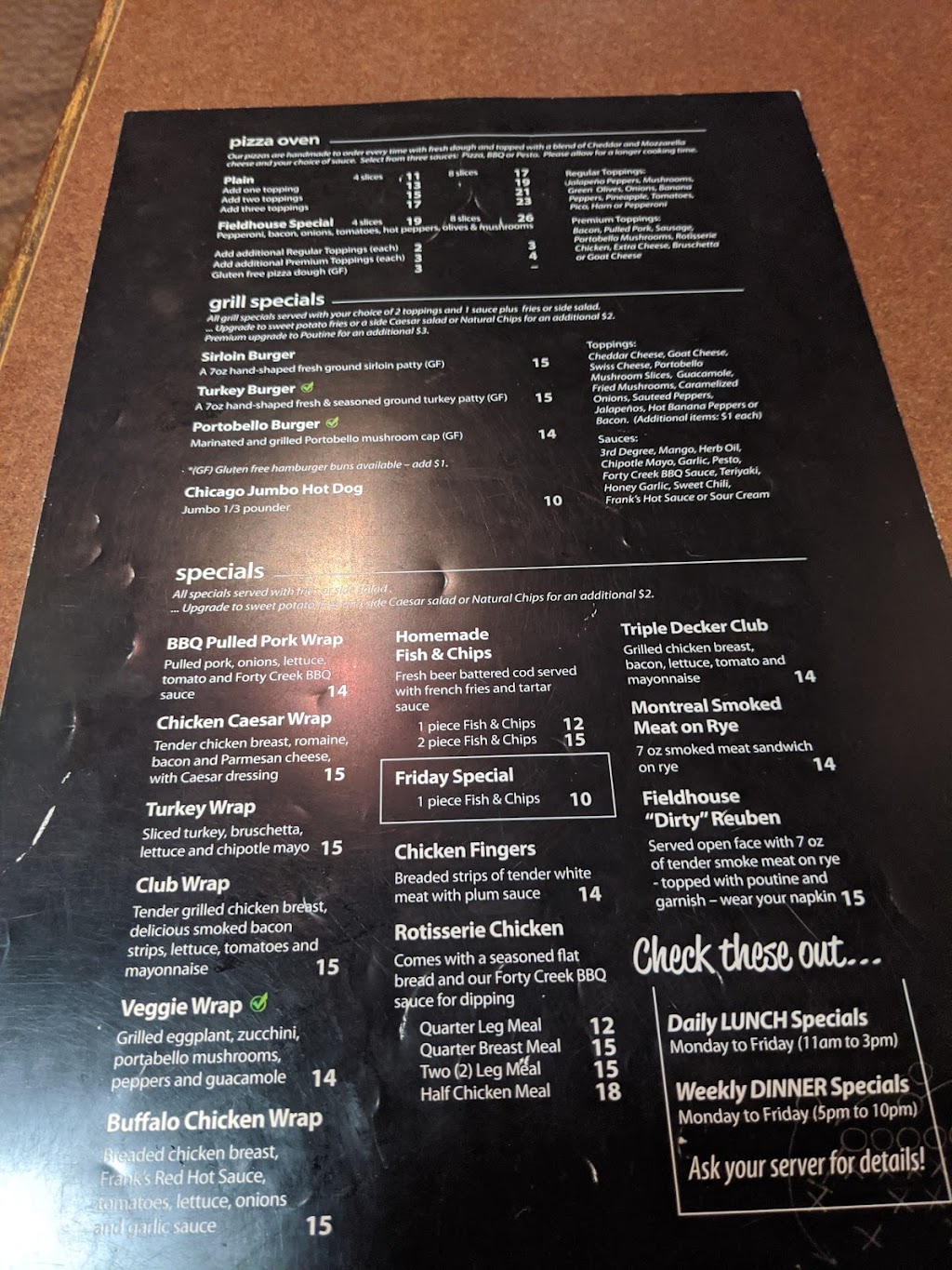 Fieldhouse Bar & Grill | 2451 Riverside Dr., Ottawa, ON K1H 7X7, Canada | Phone: (613) 736-6203