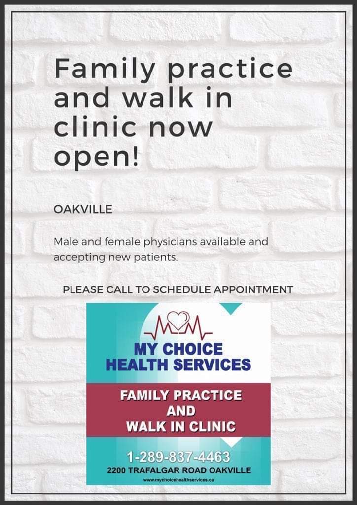 My Choice Health Services | 2200 Trafalgar Rd, Oakville, ON L6H 7H2, Canada | Phone: (289) 837-4463