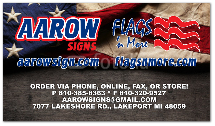 Aarow Signs | 7077 Lakeshore Rd, Lakeport, MI 48059, USA | Phone: (810) 385-8363