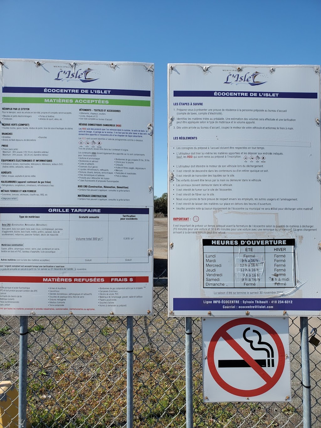 Écocentre LIslet | 451 Boulevard Nilus-Leclerc, Lamartine, QC G0R 1X0, Canada | Phone: (418) 234-6312