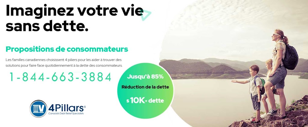 4 Pillars Debt Relief Laval | 1776 Boulevard des Laurentides Suite 200, Vimont, QC H7M 2P6, Canada | Phone: (844) 663-3883
