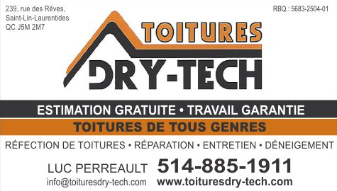 Toitures Dry-Tech | 239 Rue des Rêves, Saint-Lin - Laurentides, QC J5M 2M7, Canada | Phone: (514) 885-1911