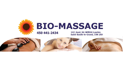 Bio-Massage | 147 Boul Sir-Wilfrid-Laurier, Saint-Basile-le-Grand, QC J3N 1A9, Canada | Phone: (450) 441-2434