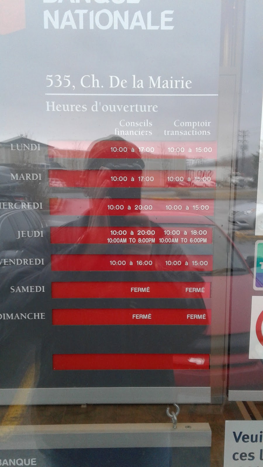 National Bank | 535 Chemin J.-René-Gauthier, Rigaud, QC J0P 1P0, Canada | Phone: (450) 451-5301