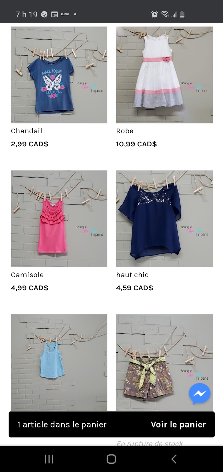 Boutique cha cha friperie | 115 12e Av, Drummondville, QC J2B 2Y6, Canada | Phone: (819) 471-3595