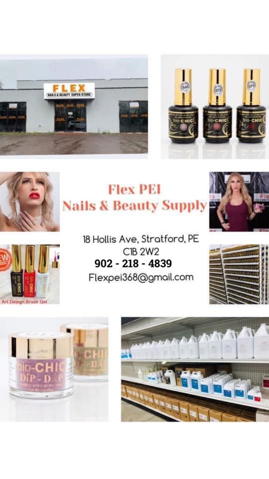 Flex Pei Nails And Beauty Supply | 18 Hollis Ave, Stratford, PE C1B 2W2, Canada | Phone: (902) 218-4839