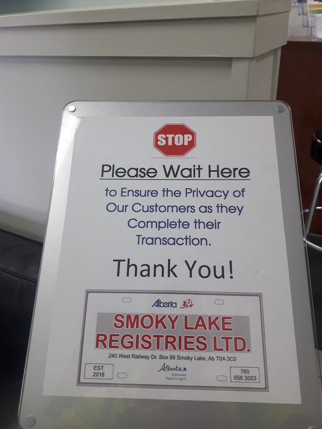 Smoky Lake Registries | 240 W Railway Dr, Smoky Lake, AB T0A 3C0, Canada | Phone: (780) 656-3003