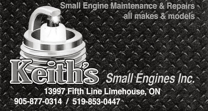 Keiths Small Engines Inc. | 13997 5th Line, Limehouse, ON L0P 1H0, Canada | Phone: (905) 877-0314