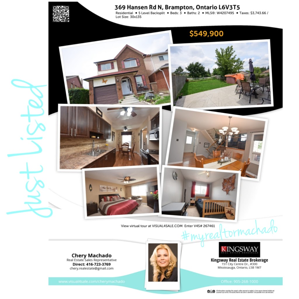 Chery Machado at ​Cityscape Real Estate Ltd., Brokerage | ​885, Plymouth Dr Unit 2, Mississauga, ON L5V 0B5, Canada | Phone: (416) 723-3769