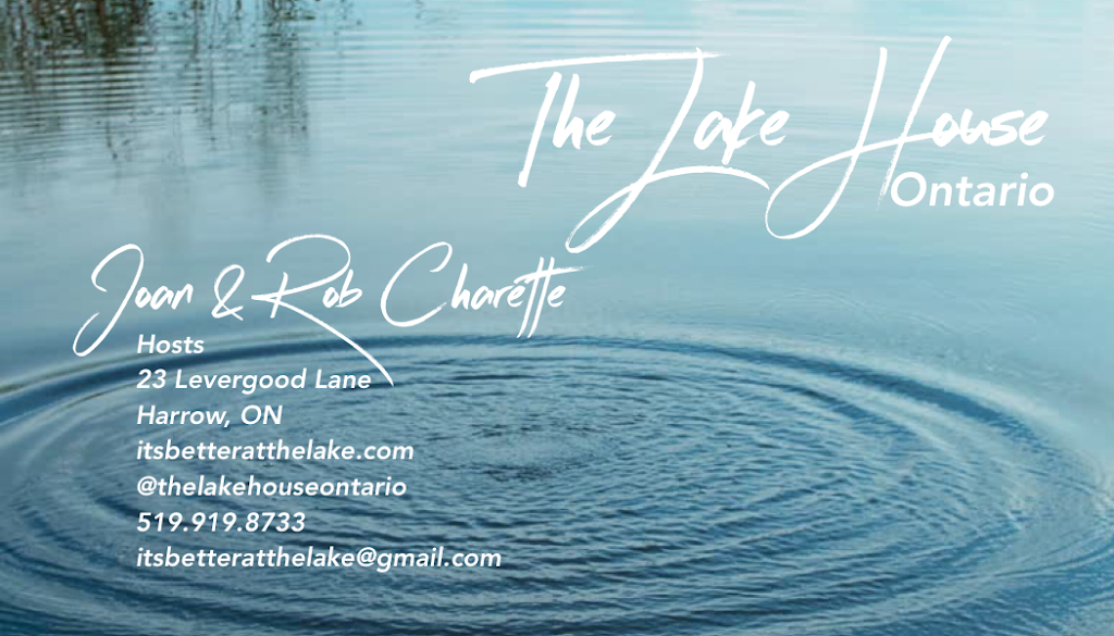The Lake House Ontario | 23 Levergood Ln, Harrow, ON N0R 1G0, Canada | Phone: (519) 919-8733