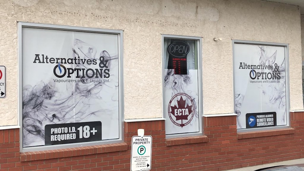 Alternatives & Options Vapourizers and E-Liquids Ltd. | 585 St Albert Trail #65, St. Albert, AB T8N 6G5, Canada | Phone: (587) 290-1304