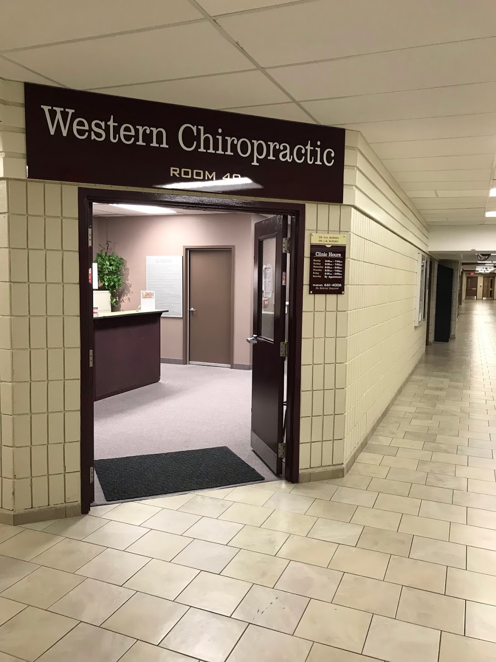 Western Chiropractic | Room 49, Western University, University Community Centre, London, ON N6A 3K7, Canada | Phone: (519) 661-4006