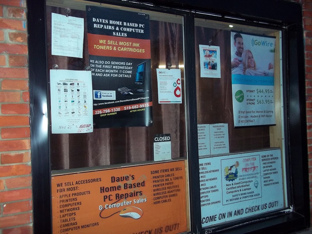 Daves Home Based PC Repairs & Computer Sales | 2 Unit A Queen St N, Tilbury, ON N0P 2L0, Canada | Phone: (226) 798-1330