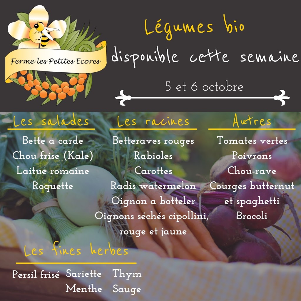 Ferme les Petites Écores | 547 Chemin des Outaouais, Pointe-Fortune, QC J0P 1N0, Canada | Phone: (438) 274-0183