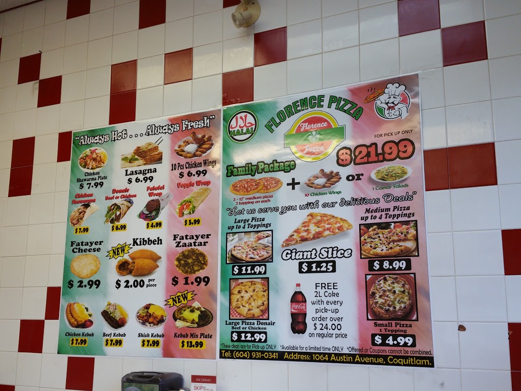 Florence Pizza | 1064 Austin Ave, Coquitlam, BC V3K 3P3, Canada | Phone: (604) 931-0341