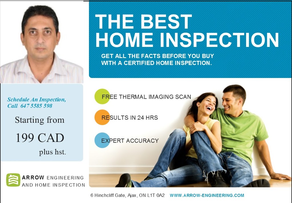 Arrow Engineering & Home Inspection Inc | 81 Summerside Ave, Whitby, ON L1R 0J9, Canada | Phone: (647) 784-4544