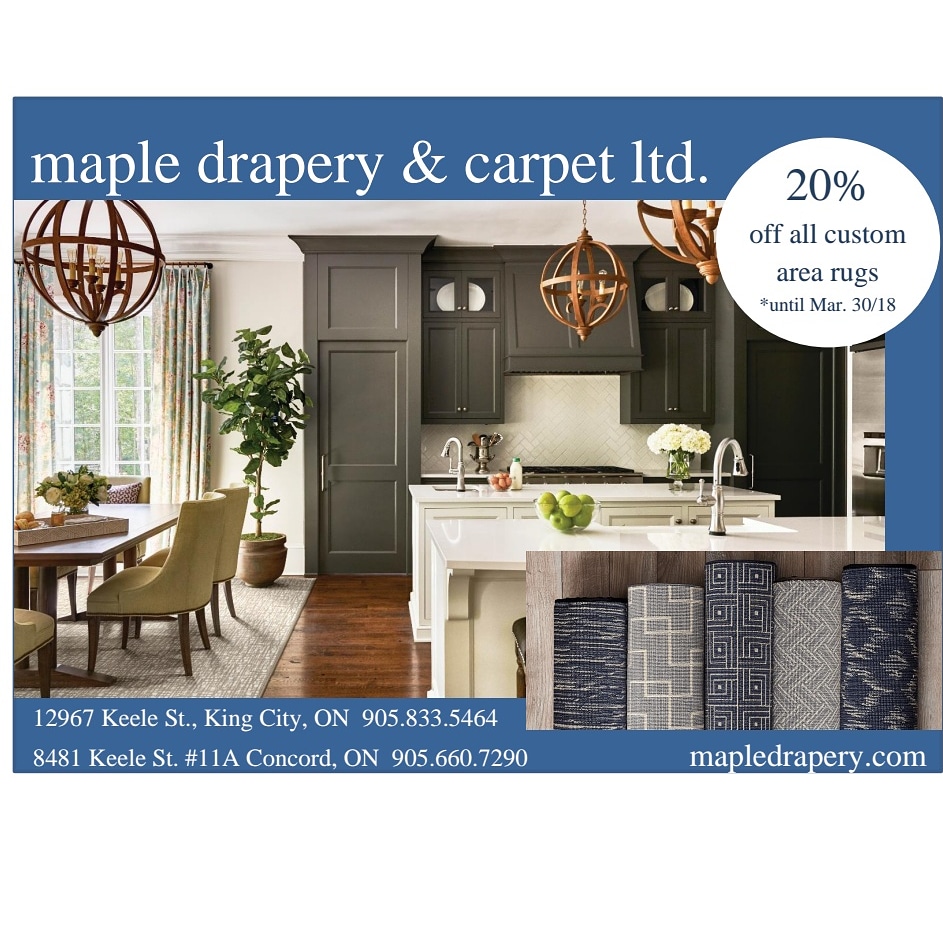 Maple Drapery & Carpet | 8481 Keele St, Concord, ON L4K 1Z7, Canada | Phone: (905) 660-7290