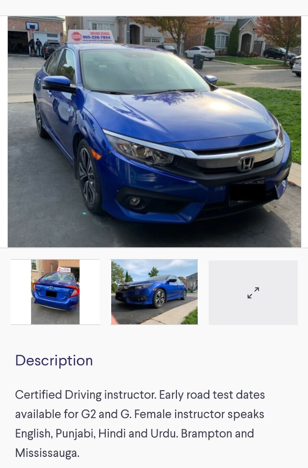 Mani Driving Instructor | 29 Horizon St, Brampton, ON L6P 2J3, Canada | Phone: (905) 226-7854