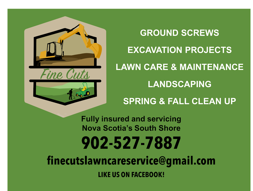 Fine Cuts Lawn Care, Landscaping & Excavation | 2020 Upper Branch Rd, Bridgewater, NS B4V 4S4, Canada | Phone: (902) 527-7887