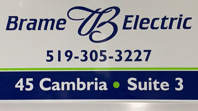 Brame Electric Inc | 91 Lorne Ave E Unit #2, Stratford, ON N5A 6S4, Canada | Phone: (519) 305-3227