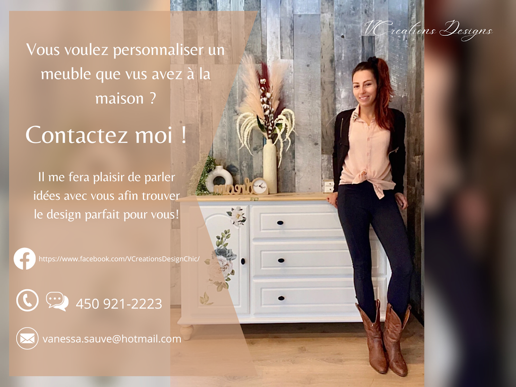 VCréations par Vanessa - Artiste et Designer de meubles | Rang Dumas, Ormstown, QC J0S 1K0, Canada | Phone: (450) 921-2223