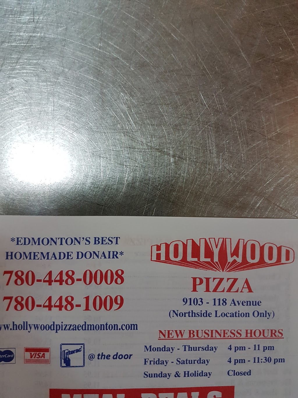 Hollywood Pizza | meal delivery | 9103 118 Ave NW, Edmonton, AB T5B 0T6, Canada | 7804480008 OR +1 780-448-0008