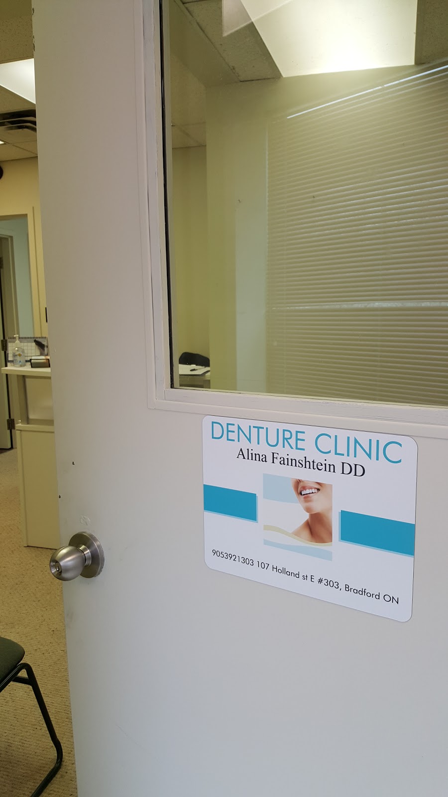 DENTURE CLINIC Alina Fainshtein DD | 107 Holland St E unit 303, Bradford, ON L3Z 2B9, Canada | Phone: (905) 392-1303