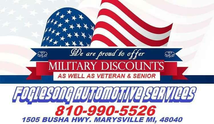 Foglesong Automotive Services | 1505 Busha Hwy, Marysville, MI 48040, USA | Phone: (810) 990-5526