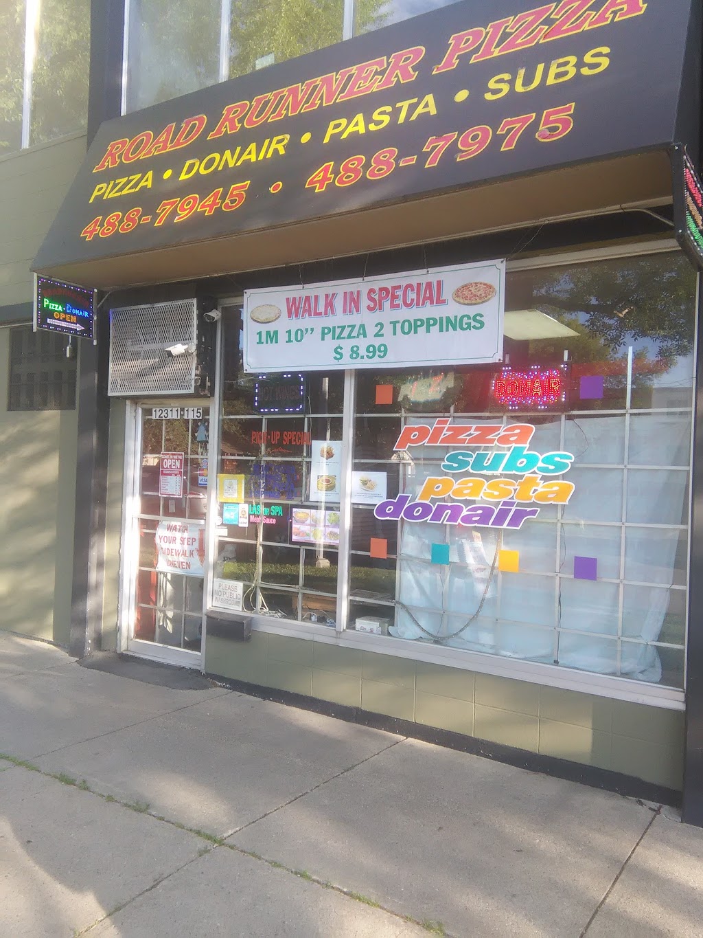 Roadrunner Pizza Donair | 12311 115 Ave NW, Edmonton, AB T5M 2Z8, Canada | Phone: (780) 488-7945