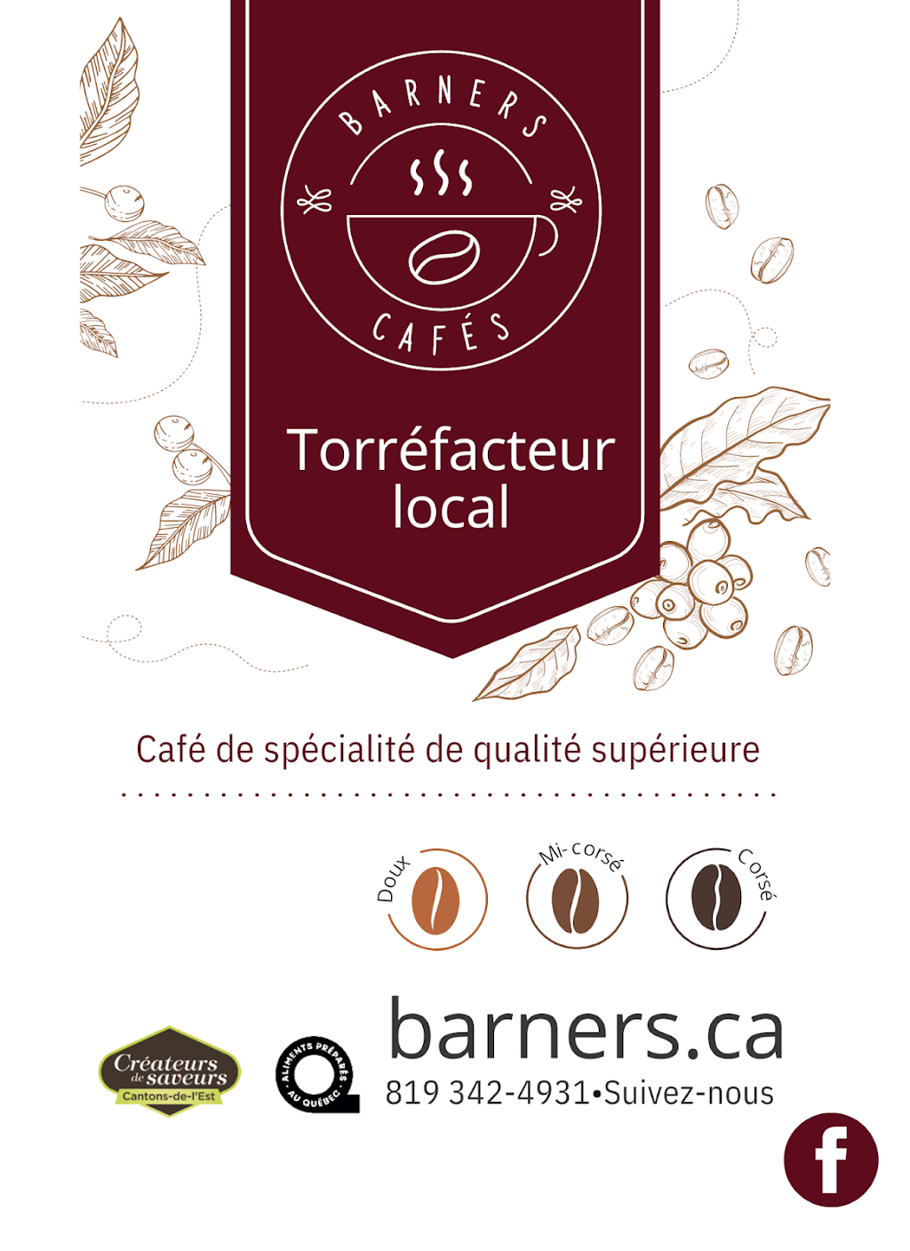 Barners Cafés | 519 10e Rang, Val-Joli, QC J1S 0G2, Canada | Phone: (819) 342-4931