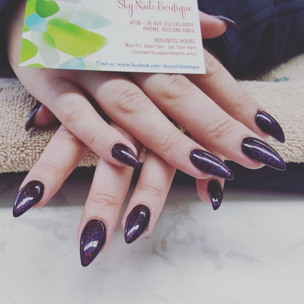 Sky Nails Boutique | 4706 26 Ave SW, Calgary, AB T3E 0R2, Canada | Phone: (403) 686-6863