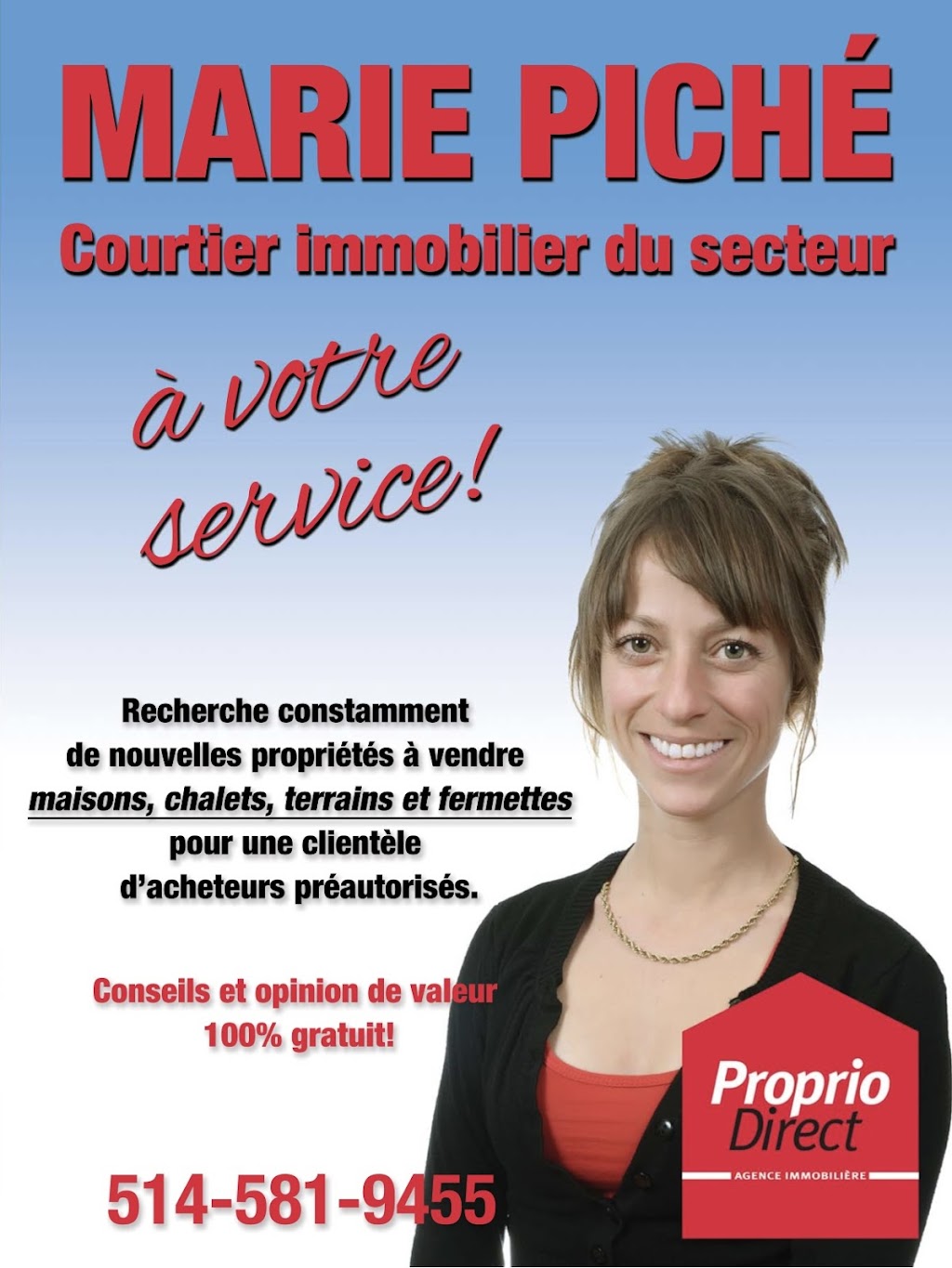 Marie Piché Courtier immobilier Proprio Direct | 82 Rang 6, Saint-Calixte-de-Kilkenny, QC J0K 1Z0, Canada | Phone: (514) 581-9455