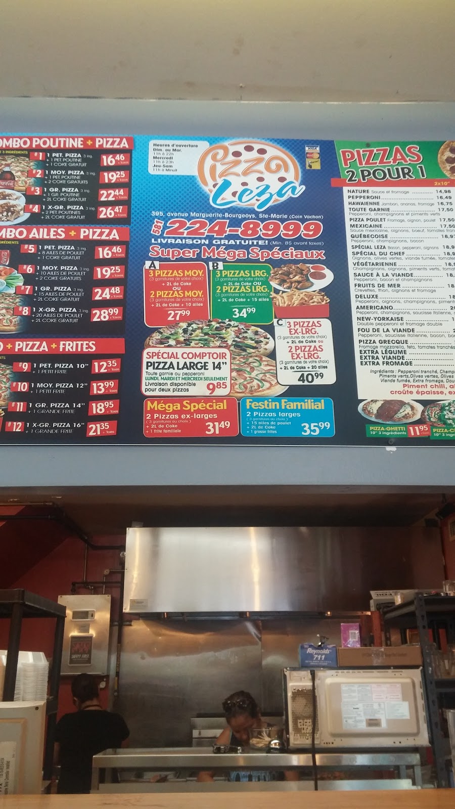 Pizza Leza | 395 Avenue Marguerite-Bourgeoys, Sainte-Marie, QC G6E 4G8, Canada | Phone: (581) 224-8999