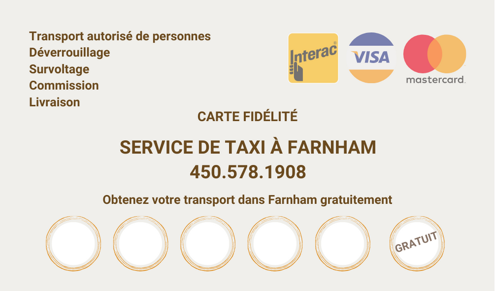 Service de Taxi à Farnham | point of interest | 350 Rue Saint-Pierre, Farnham, QC J2N 2C4, Canada | 4505781908 OR +1 450-578-1908