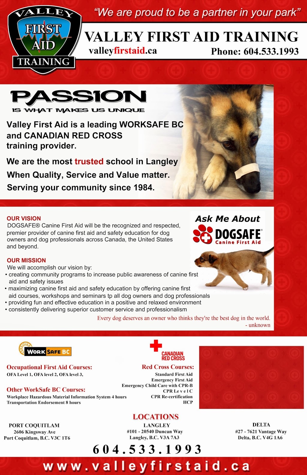 Valley First Aid Training | 20540 Duncan Way #101, Langley City, BC V3A 7N3, Canada | Phone: (604) 533-1993