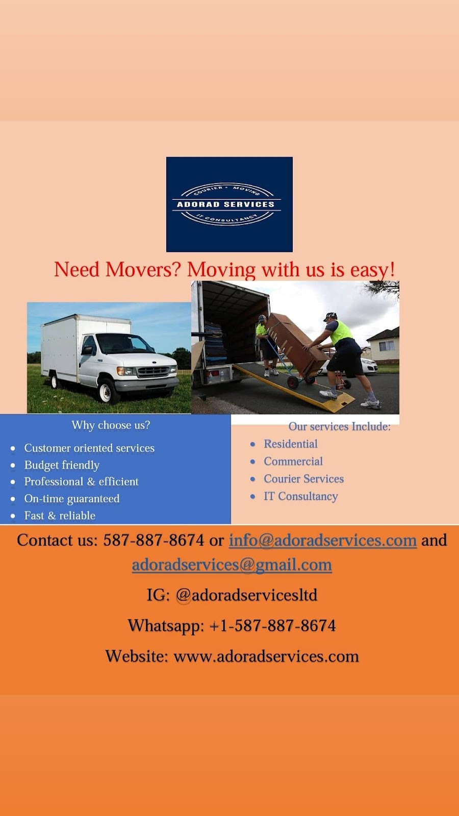 ADORAD SERVICES LTD | 15 Kincora Glen Park NW, Calgary, AB T3R 1V4, Canada | Phone: (587) 887-8674