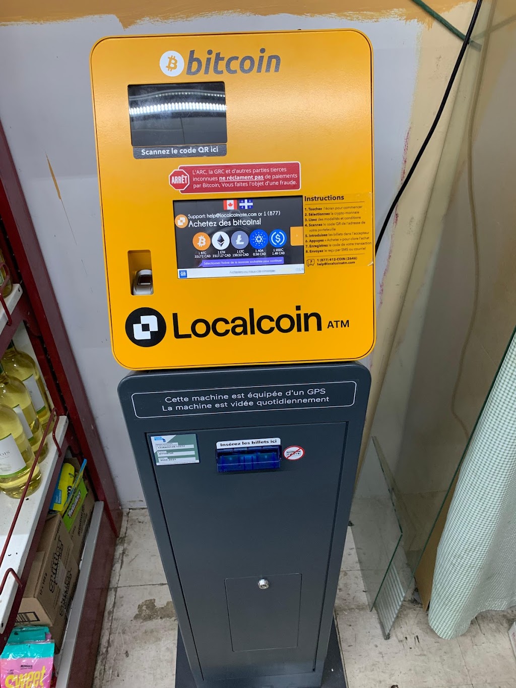Localcoin Bitcoin ATM - Depanneur 7 Jours | 490 Rue Principale E, Farnham, QC J2N 1L9, Canada | Phone: (877) 412-2646