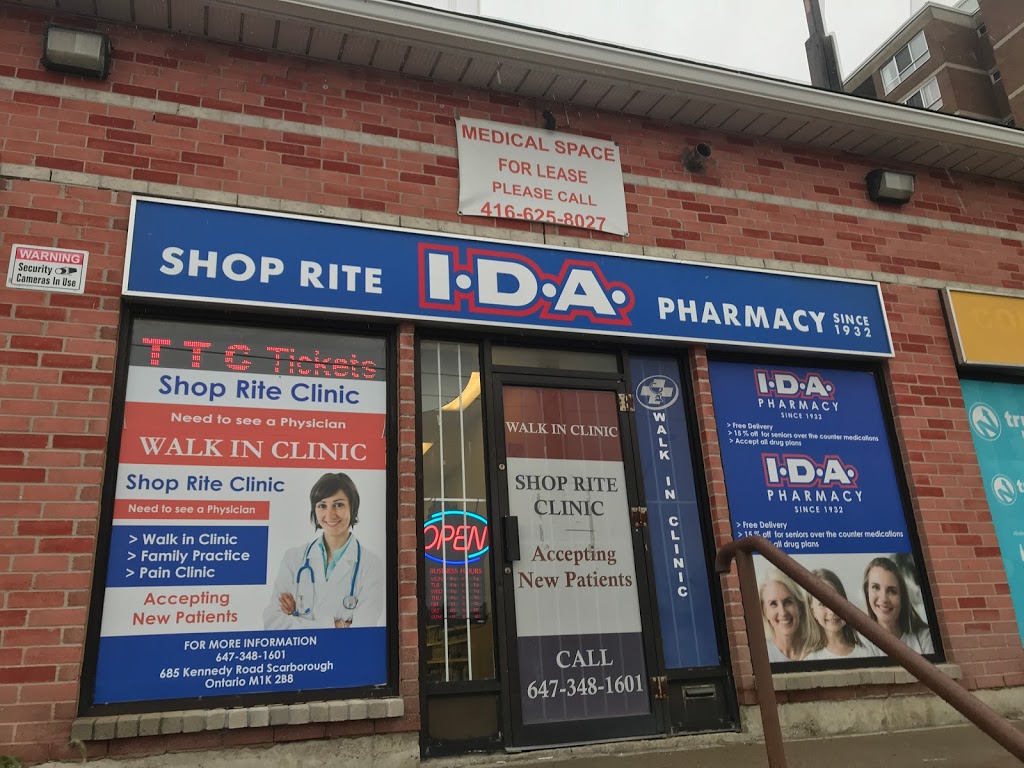 I.D.A. - Shop Rite Pharmacy | 685 Kennedy Rd, Scarborough, ON M1K 2B8, Canada | Phone: (416) 264-1000