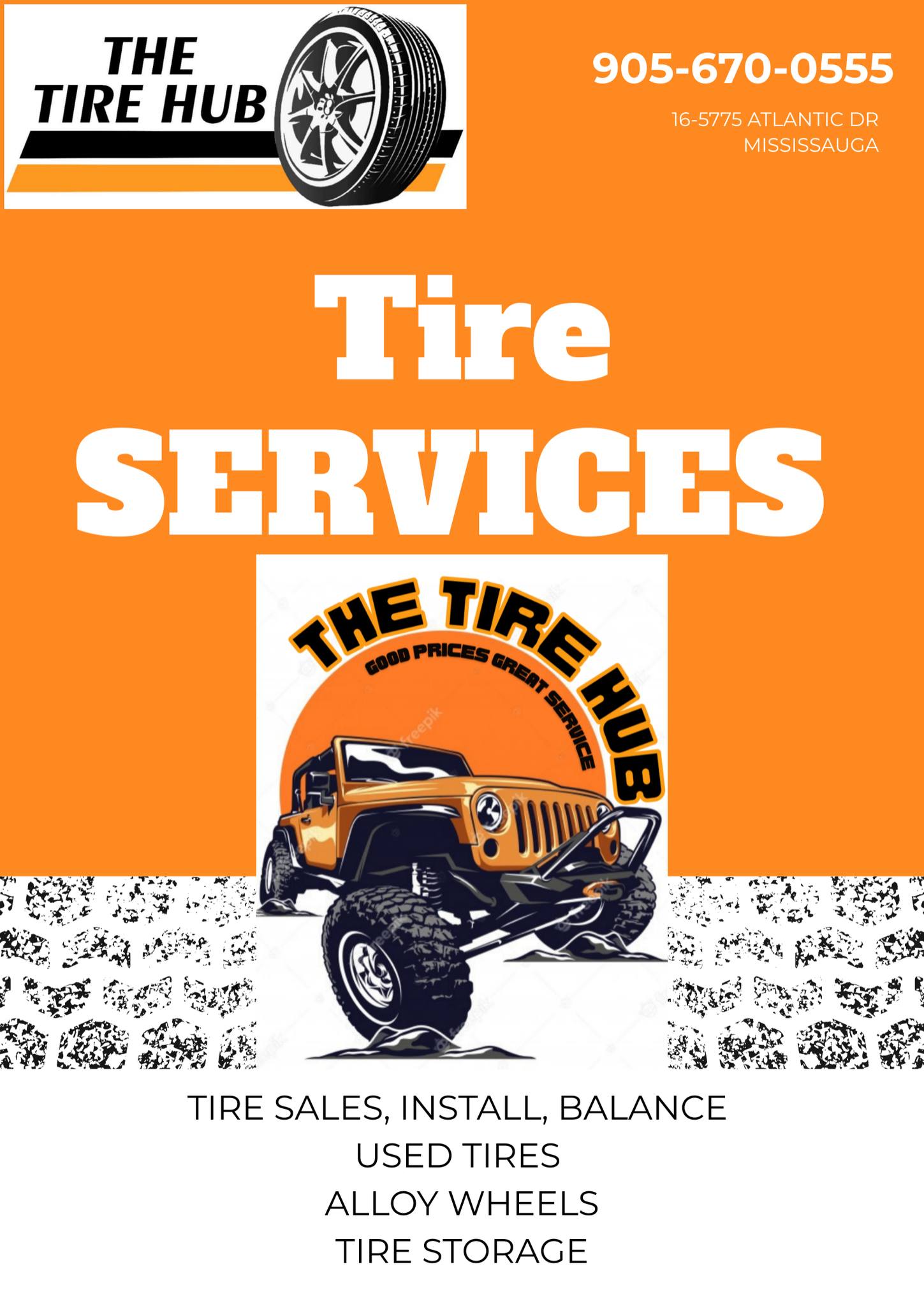 THE TIRE HUB | 5775 Atlantic Dr Unit 16, Mississauga, ON L4W 4P3, Canada | Phone: (905) 670-0555